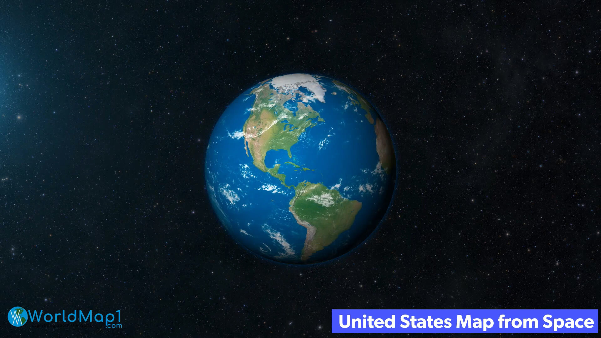 United States Map from Space